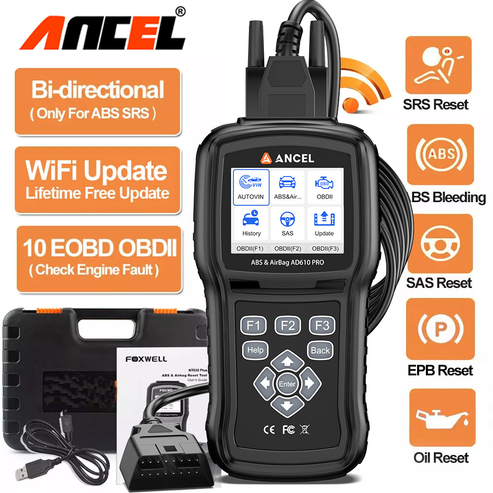 Car ABS SRS Engine Fault Diagnostic Tool Bidirectional OBD2 Scanner [All Makers]