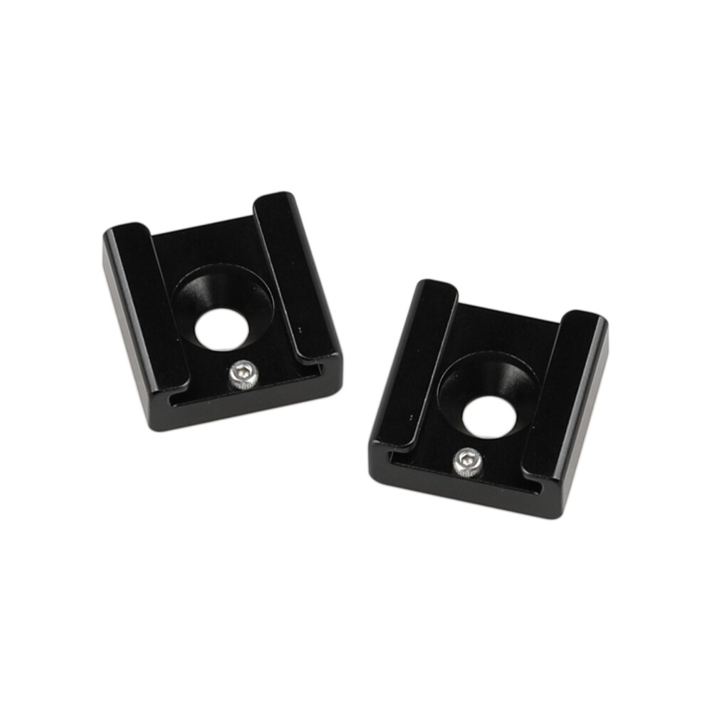 2Pcs CAMVATE Aluminum 1/4" Hot Cold Shoe Mount fr DSLR Camera Cage/Flash Light