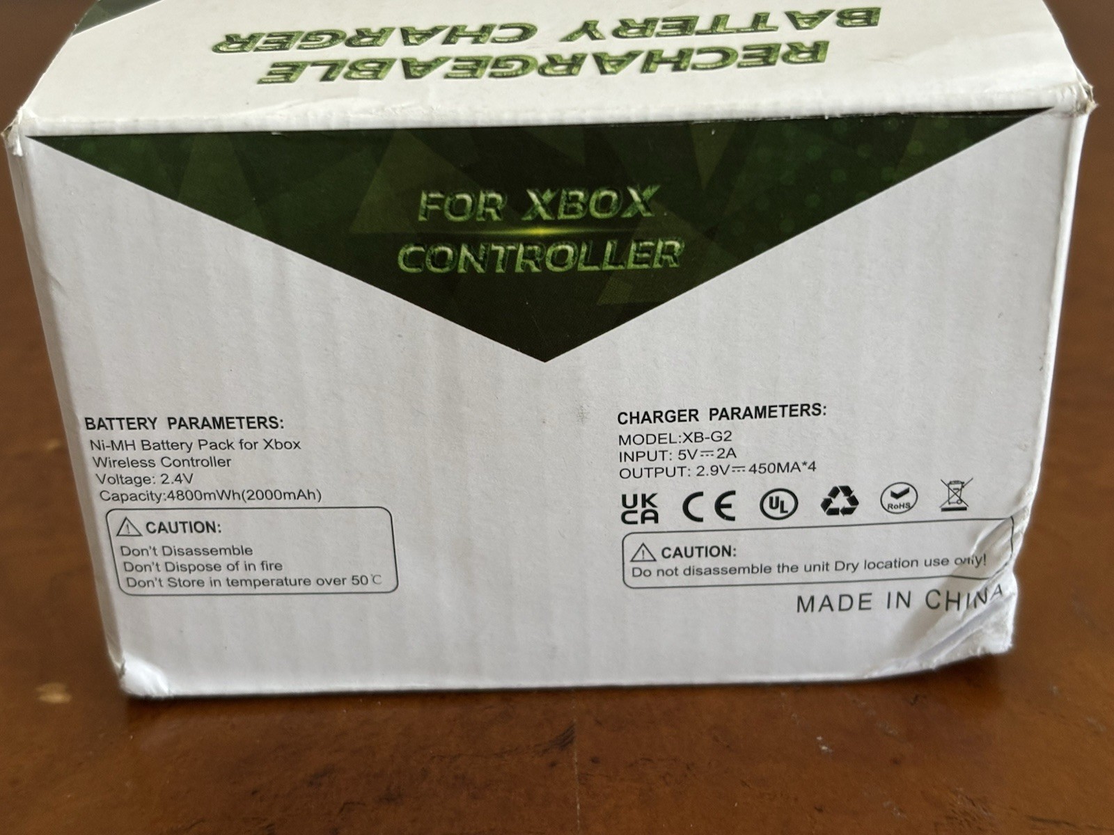 Rechargeable Battery 4800mWh Charging Dock for XBOX Controller