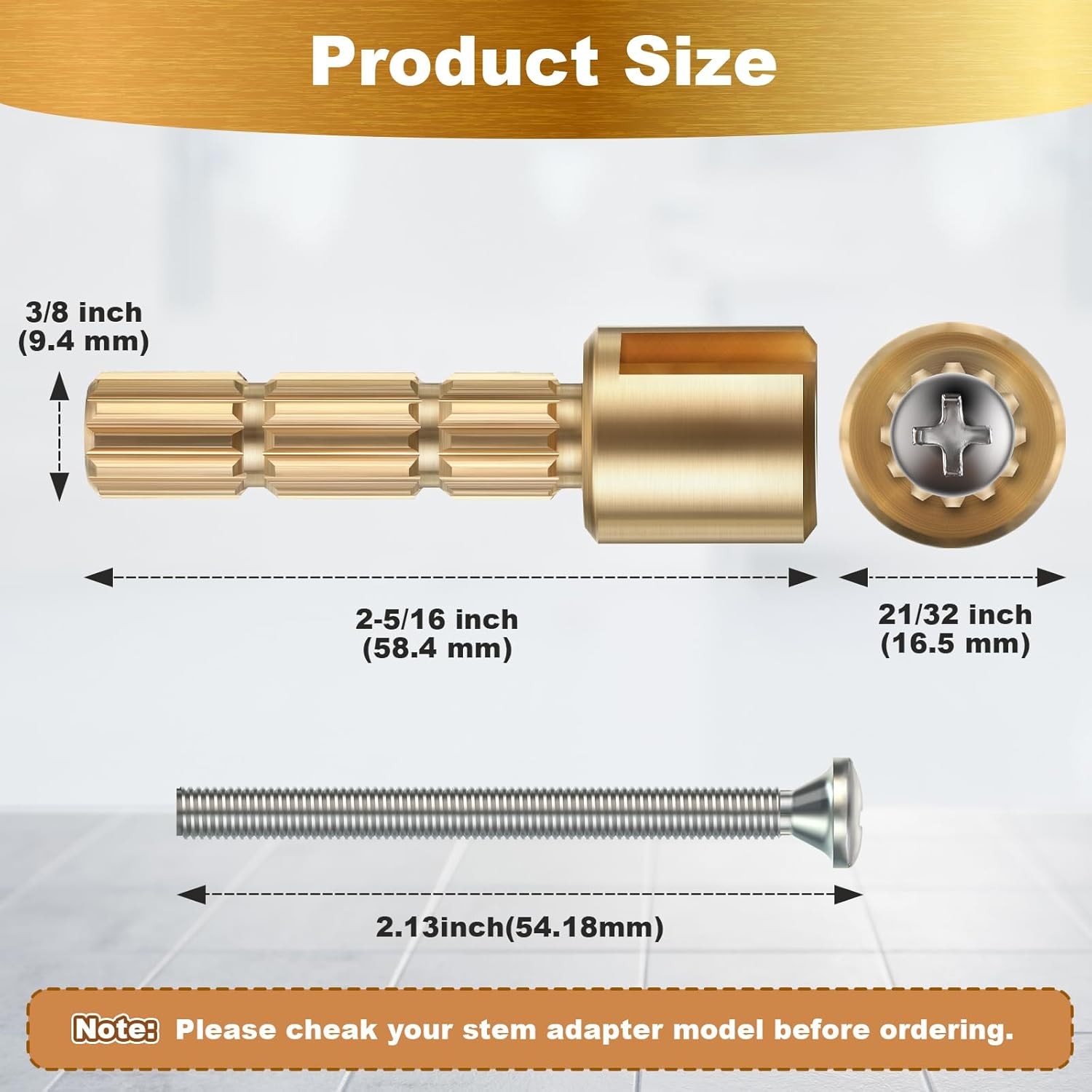 Dreyoo 1 Pack Stem Adapter, Replacement for 970-0770 Plumbing as shown