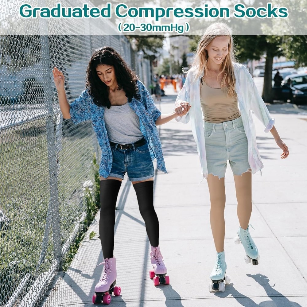 1x Full Leg Support Varicose Veins Thigh Long Compression Socks Stocking