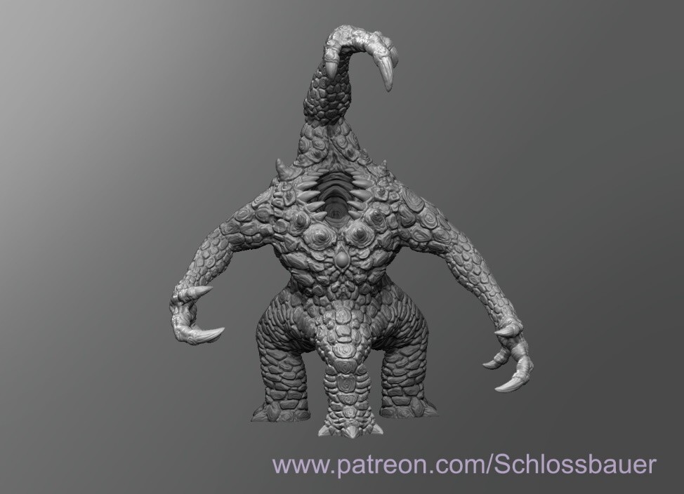 Dungeons and Dragons - HD Resin Print - Medium Elemental - 46mm high - Xorn