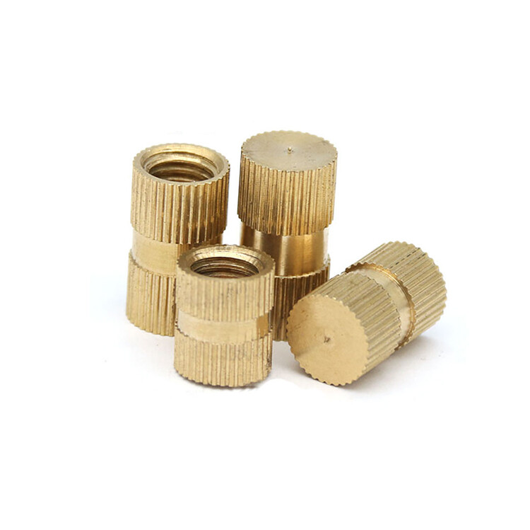 65pcs M3 brass nut muff knurled nuts blind inner thread injection muffs 5.3mm OD