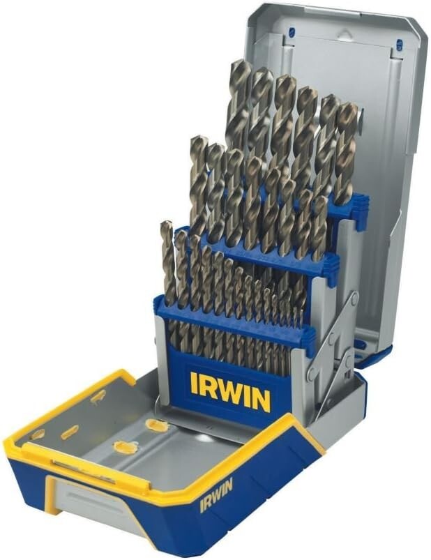 IRWIN Drill Bit Set, M35 Cobalt Alloy Steel Steel, 29-Piece 3018002