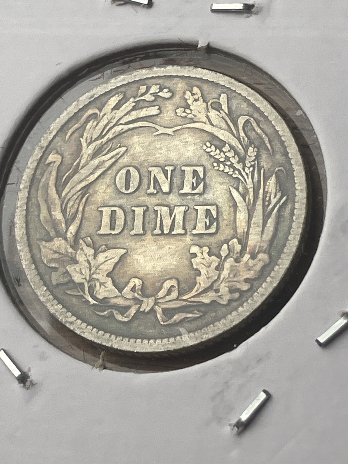 1916 Barber Dime Toned