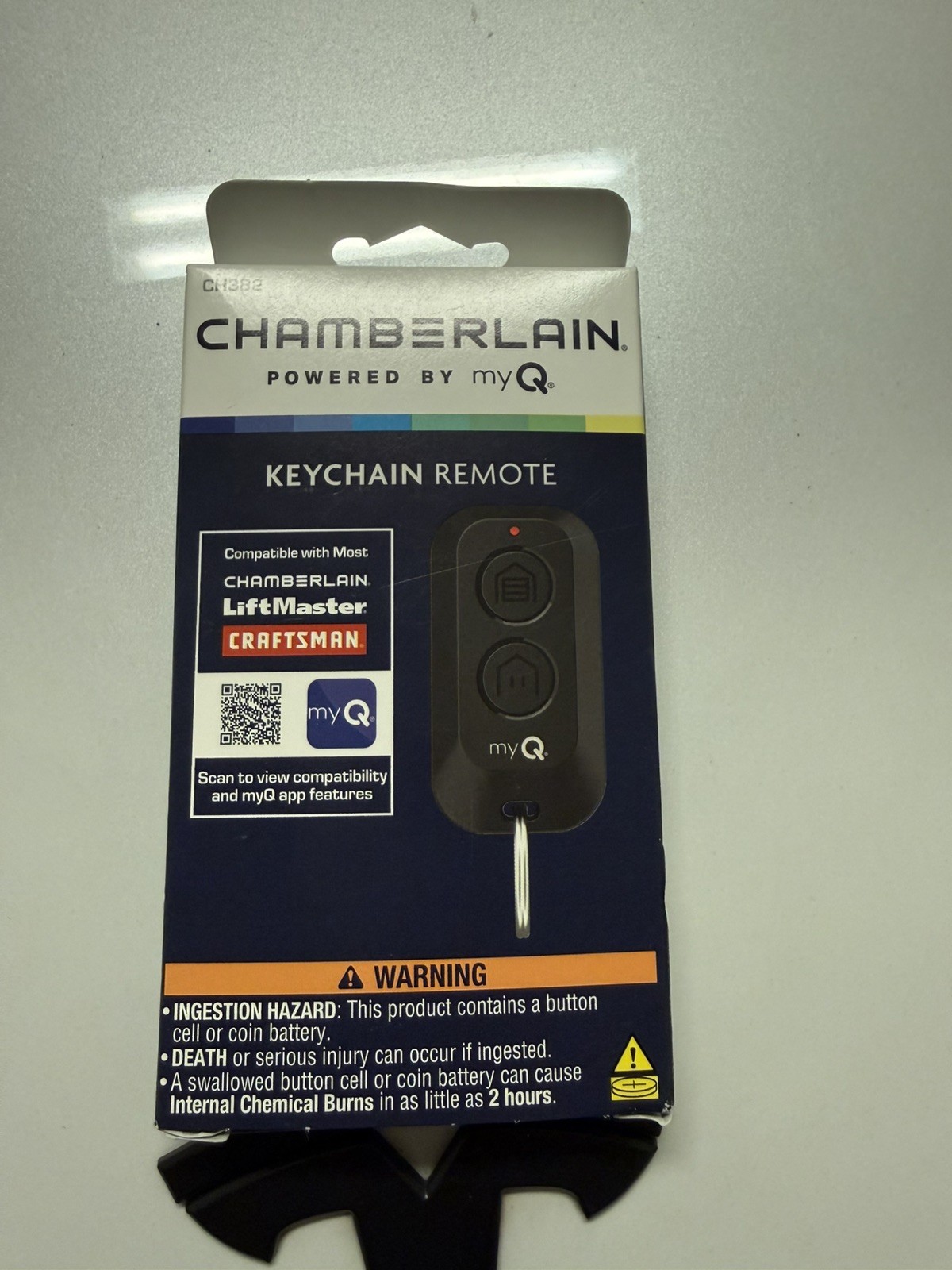 Chamberlain Garage Door Mini Keychain Remote Model CH382 6559