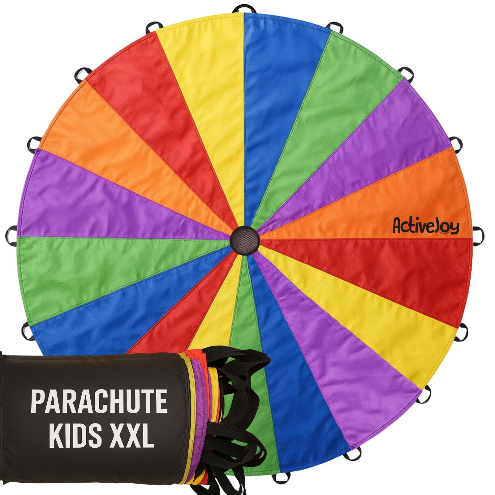 Activejoy - Parachute for Kids - 8ft /12ft / 20ft / 24 ft - Rainbow Parachute...