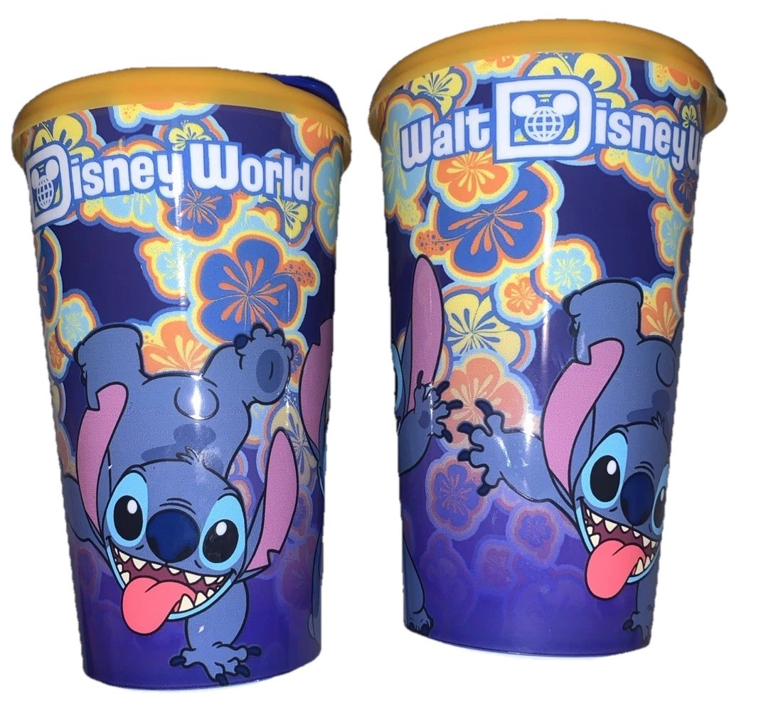 2 Whirley Walt Disney Lilo & Stitch "Aloha" plastic tumblers