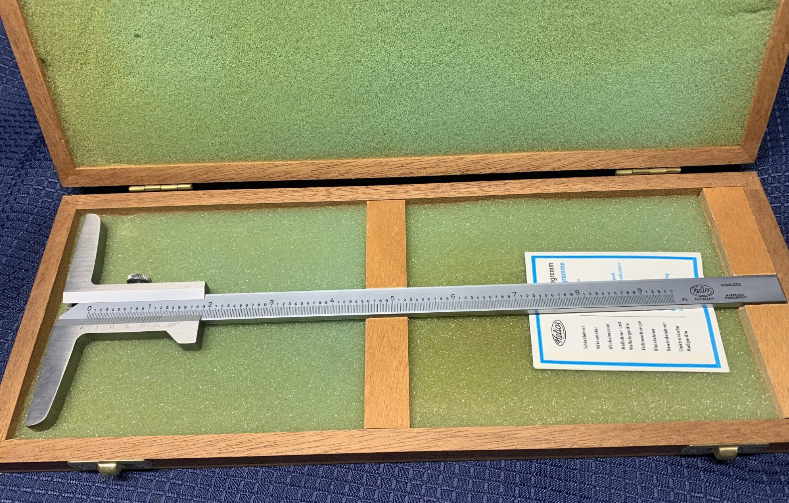 Machinist Tool: Helios Fowler 9" Vernier Depth Gage (NOS) Germany