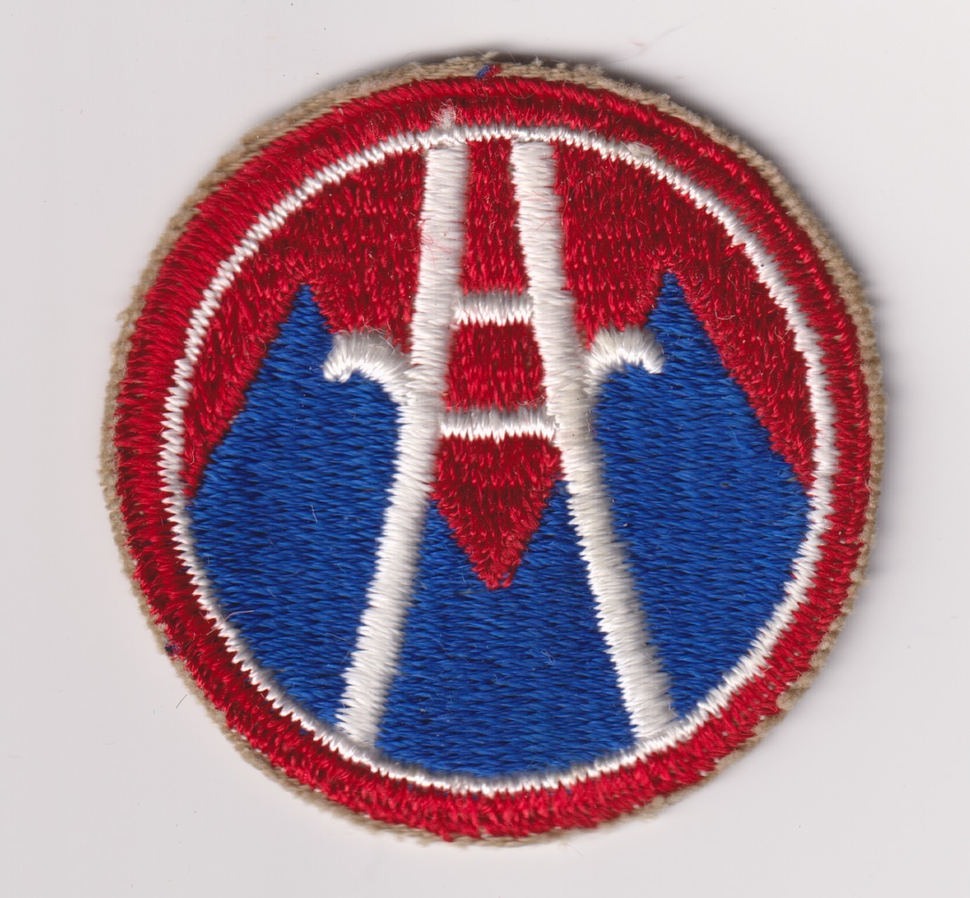 2nd Logistics Command patch Vietnam era cut edge color khaki edge