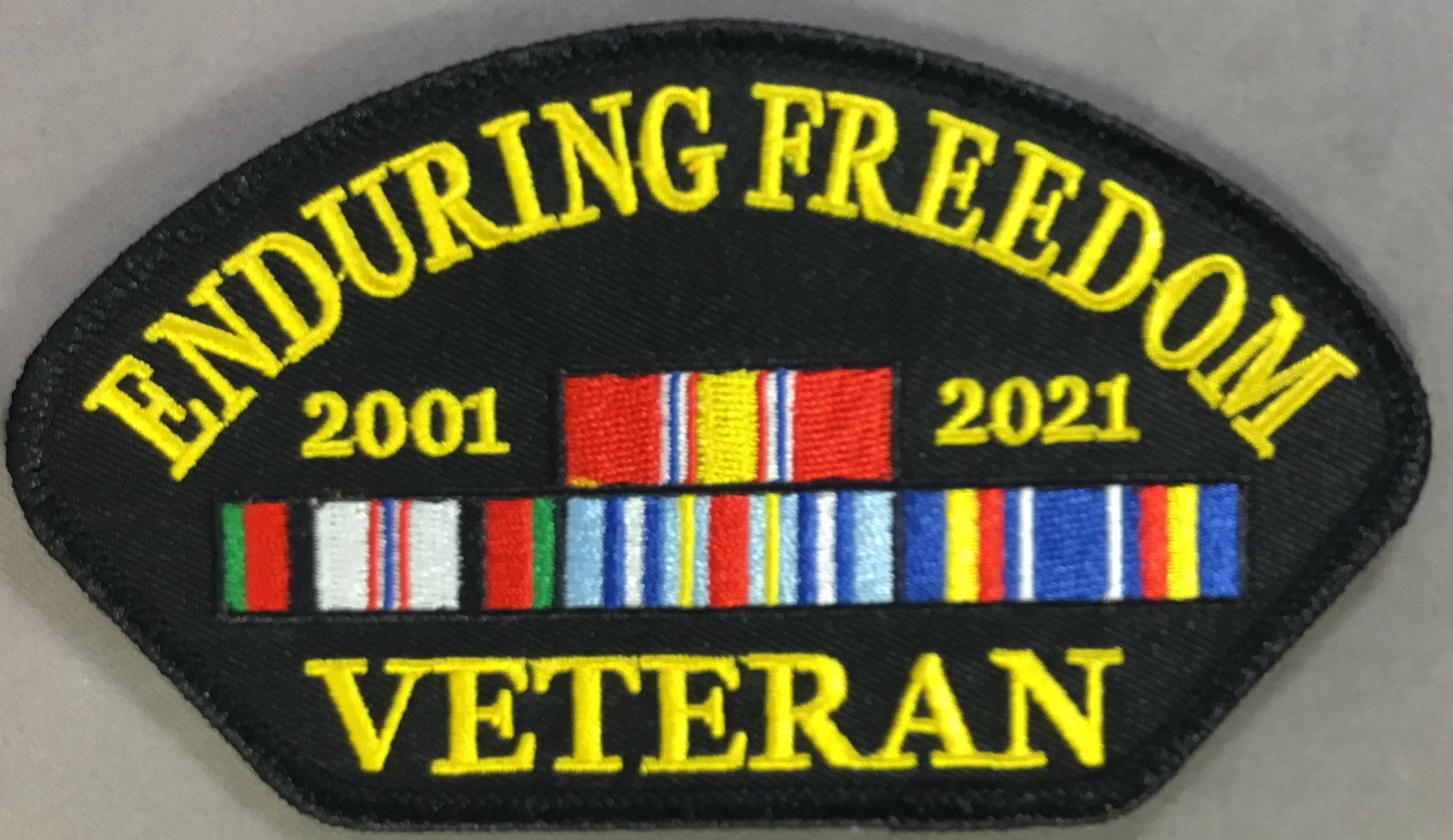 Enduring Freedom Veteran with ribbos Licensed hat patch