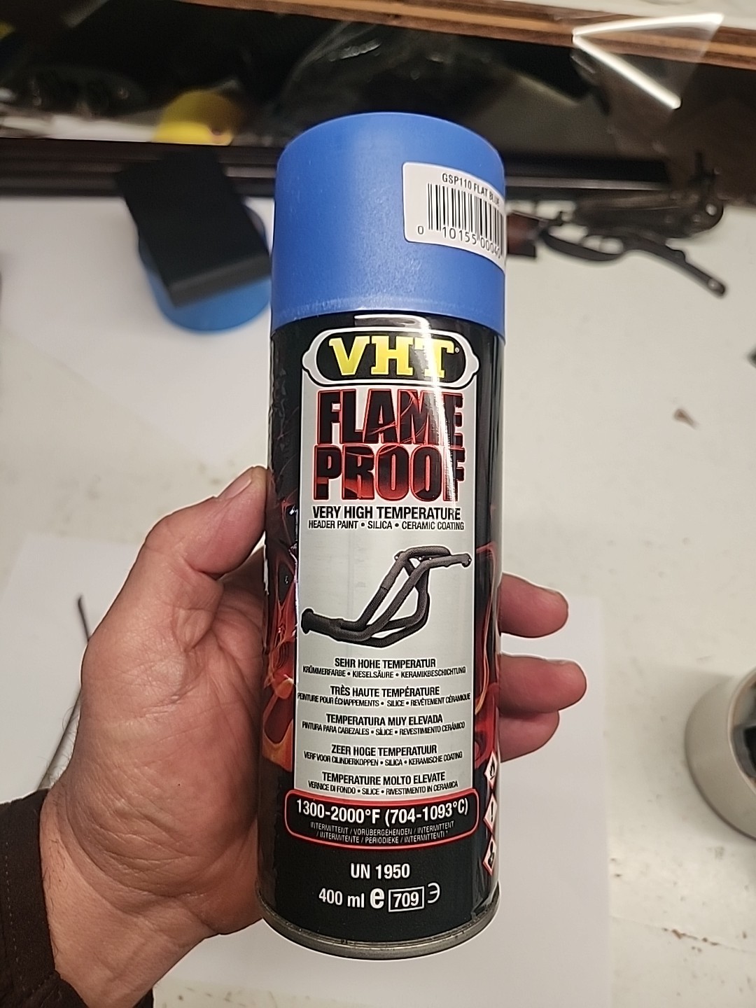 VHT SP110 High Temperature Flame Proof FLAT BLUE Header Spray Paint - 11oz