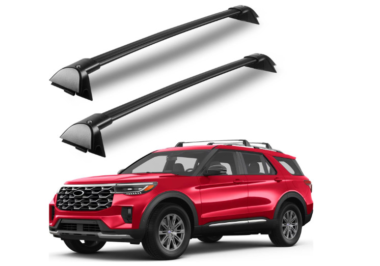 Ford Explorer 2020-26 Heavy-Duty Roof Rack Cross Bars 220lb Luggage Kayak Carrie