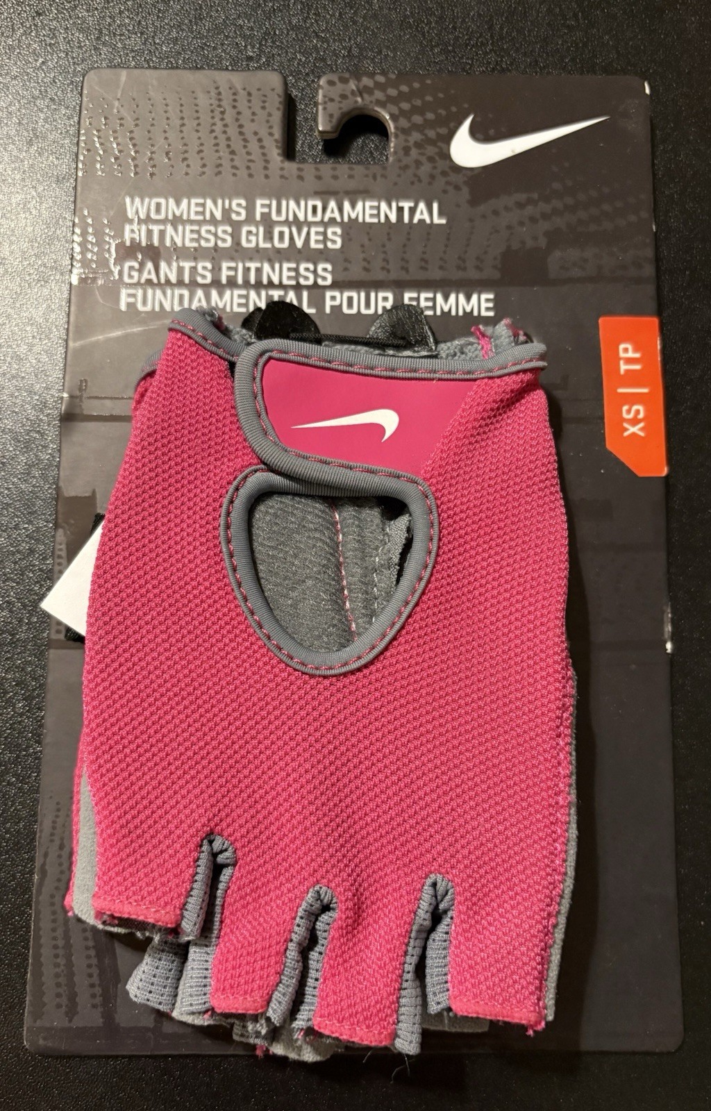 Nike Women’s Fundamental Fitness/Training Gloves Color: Pink & Gray Size: XS NWT