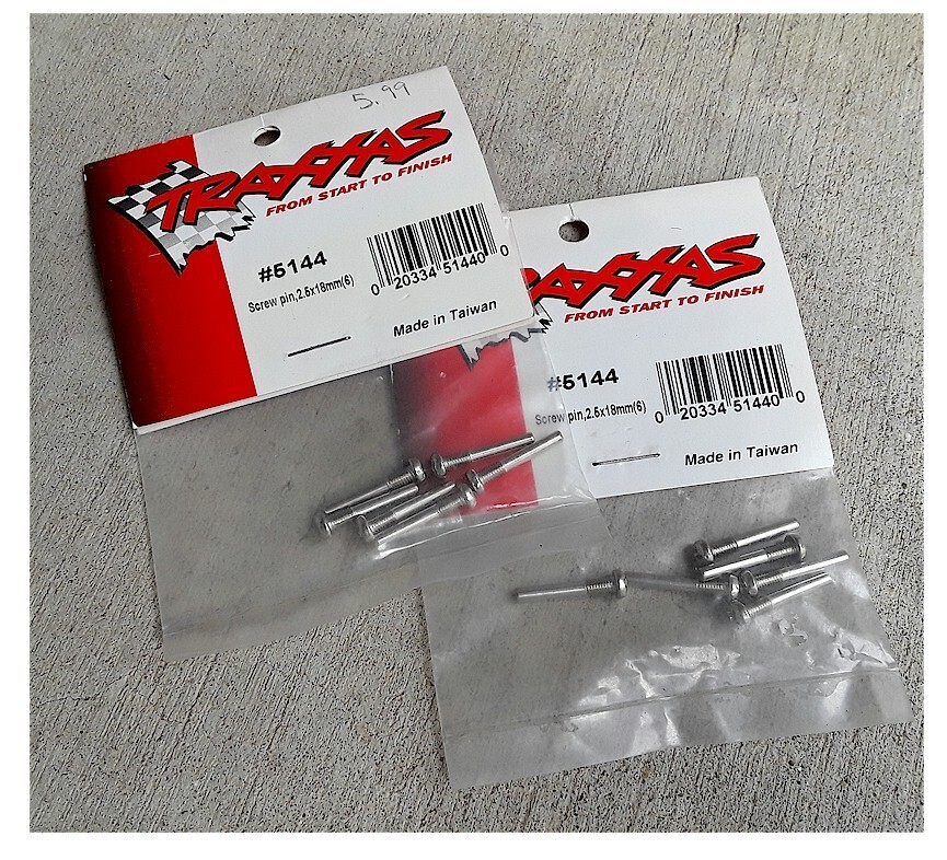 2x-Bags 12pcs Traxxas TRA5144 5144 Screw Pins 2.5x18mm E-Revo Slayer BEST Deal!