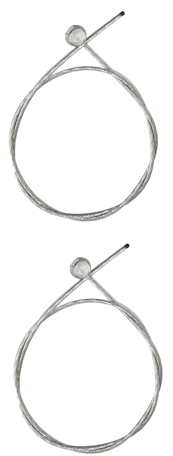 2 ALTALINE 380MM LONG BICYCLE BRAKE STRADDLE SINGLE BARREL CABLE WIRE SILVER.