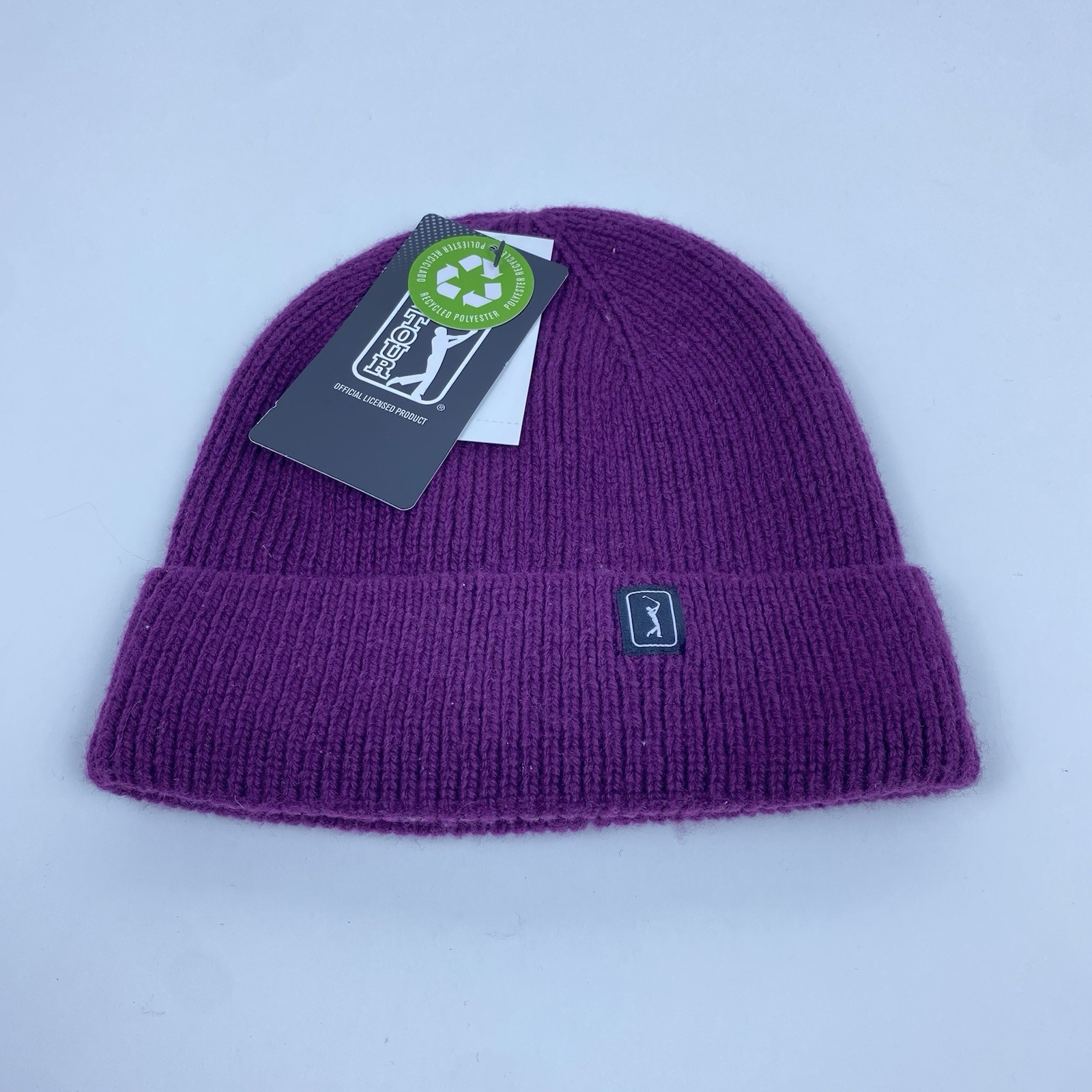 PGA Tour Men's Winter Hat Cap Knit Beanie Pickled Beet Made w/ Recycled Material