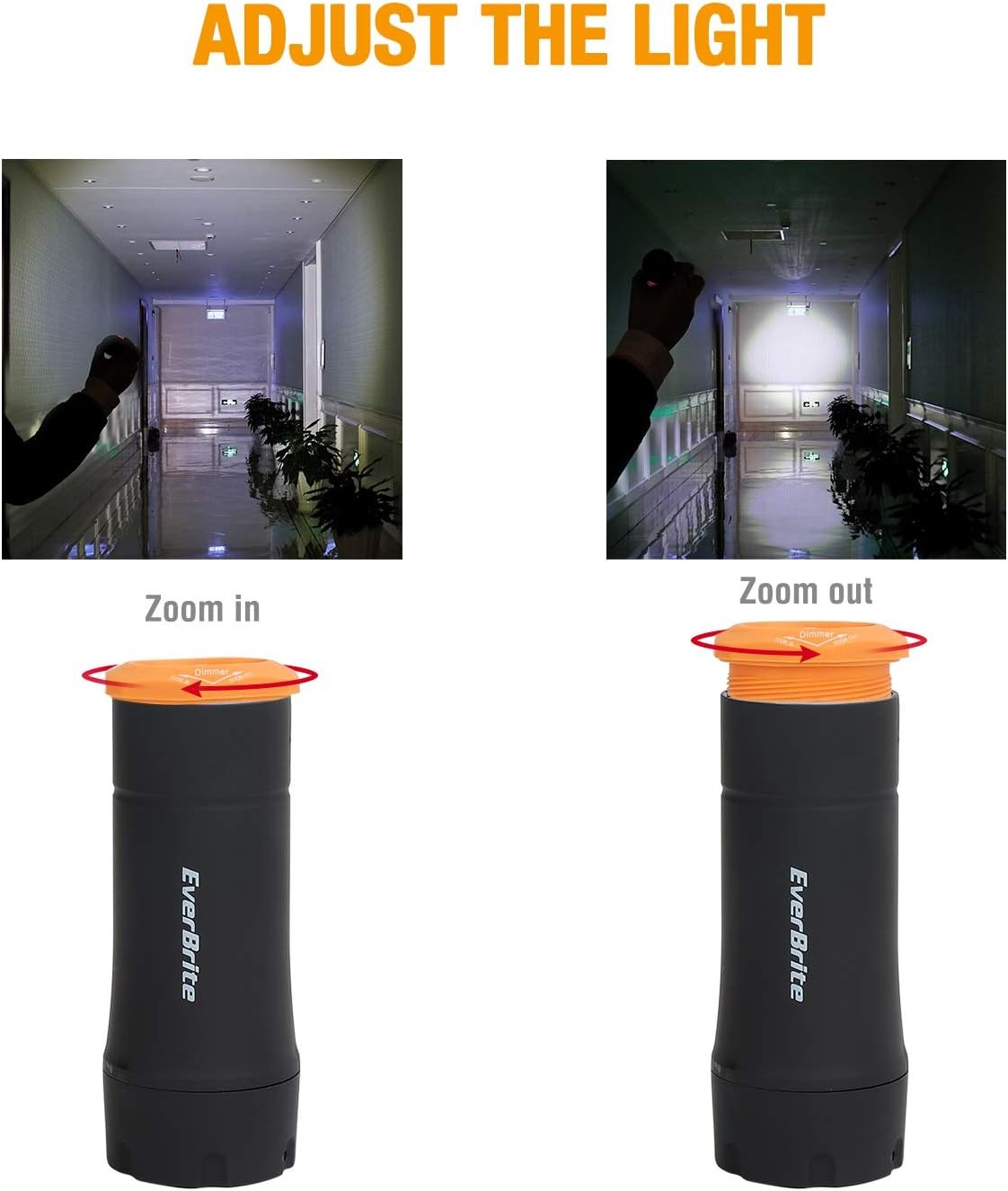 EverBrite 2-in-1 Mini Lantern Flashlight 2 Pack 3 Modes for Camping