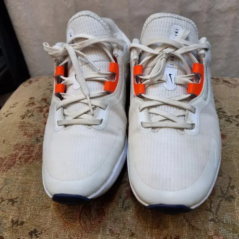 Nike Infinity Golf Shoes White with Orange Accents