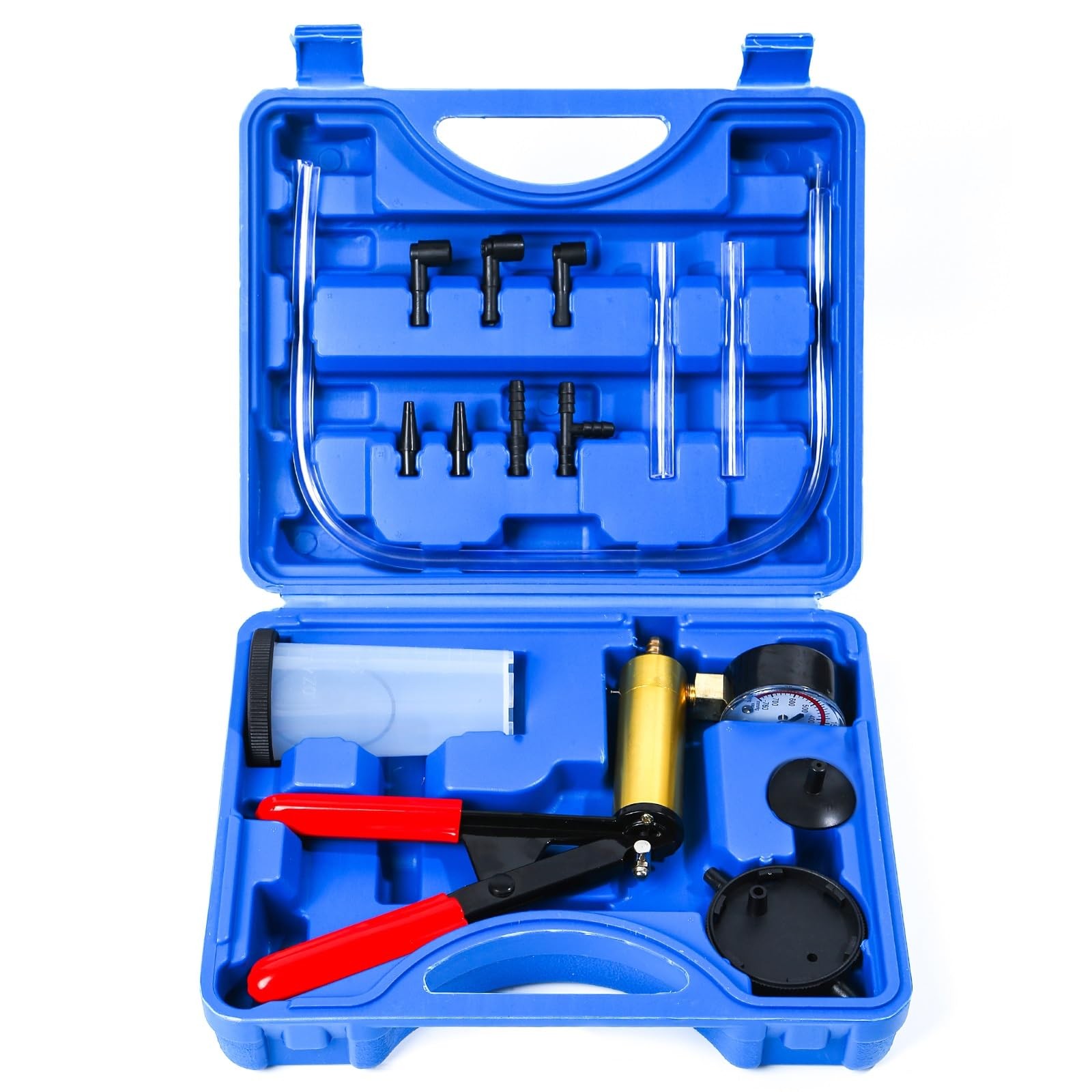 Gnhydxfe Brake Bleeder Kit with Hand Held Vacuum Pump and Adapters, blue