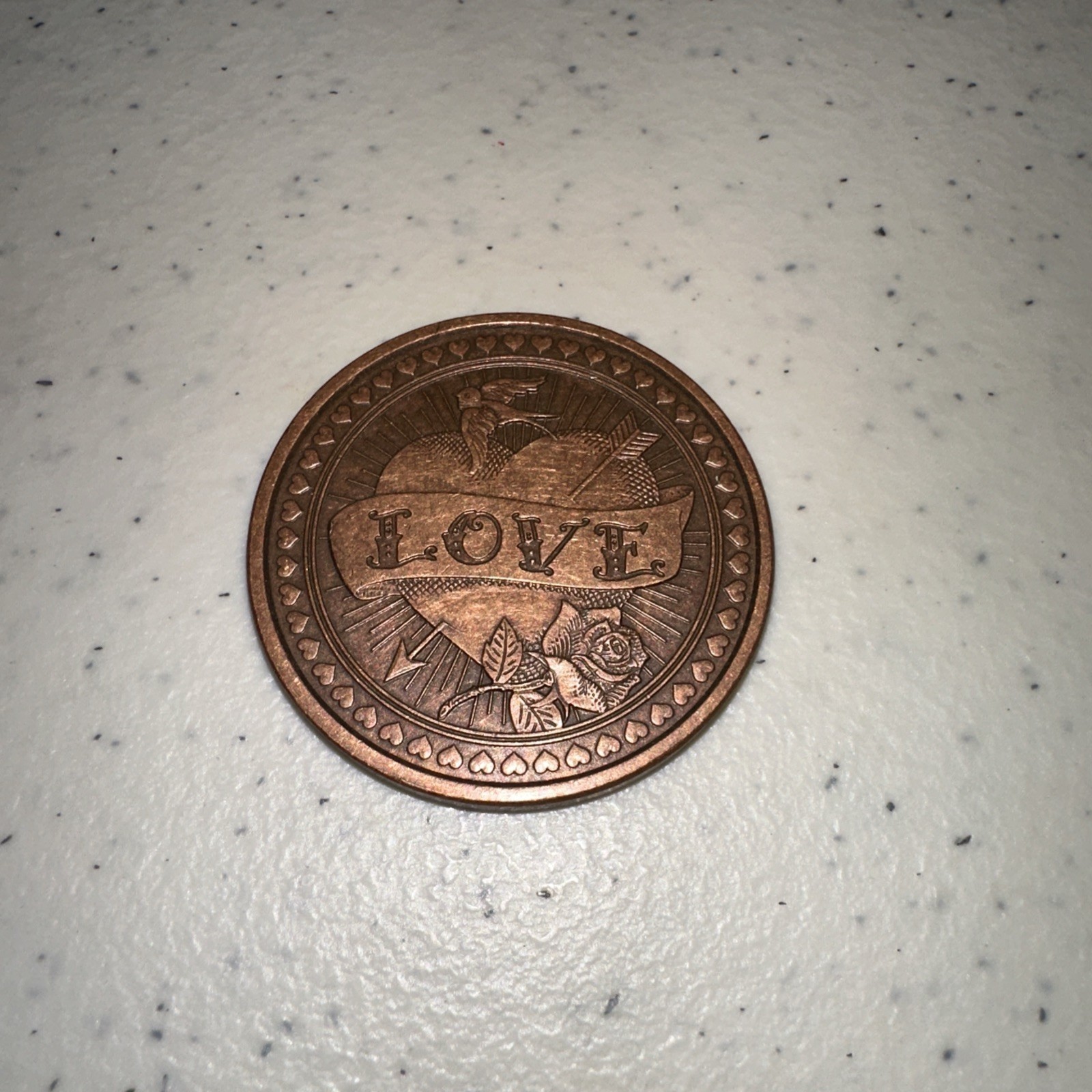 Lucky  & Gift Copper Coin Love vs. Hate 40mm