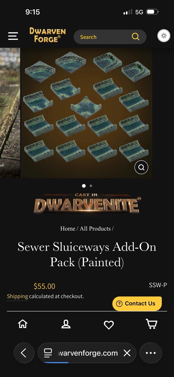 DWARVEN FORGE SEWER SLUICEWAYS 17 PCS SET PRE OWNED Factory Paint