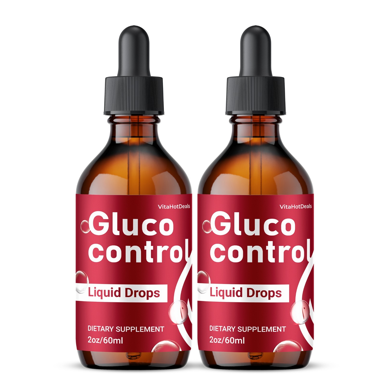 GlucoControl Liquid Drops, Max Strength, Gluco Control Supplement (2 pack)