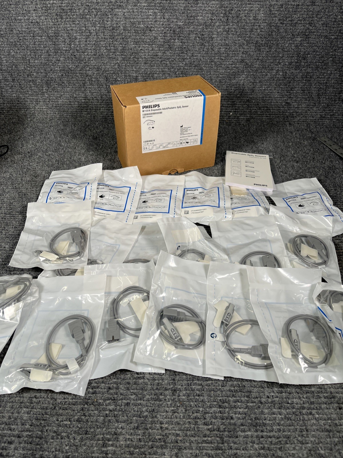PHILIPS M1131A DISPOSABLE ADULT/PED. SENSORS (BOX OF 19) Brand New