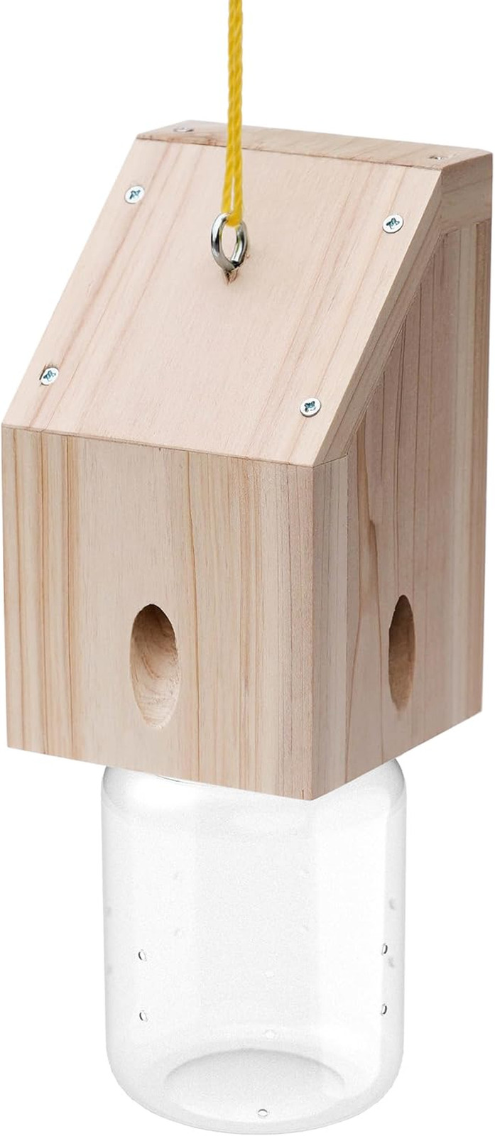 Carpenter Bee Trap for outside - Shed Style Nature Hanging Wood Trap for Outdoor