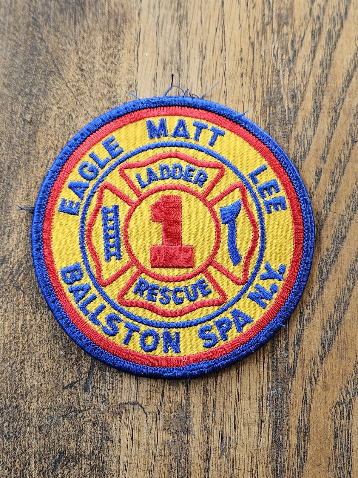 Vintage Eagle Matt Lee Ballston Spa NY Fire Department Ladder Rescue Patch USA