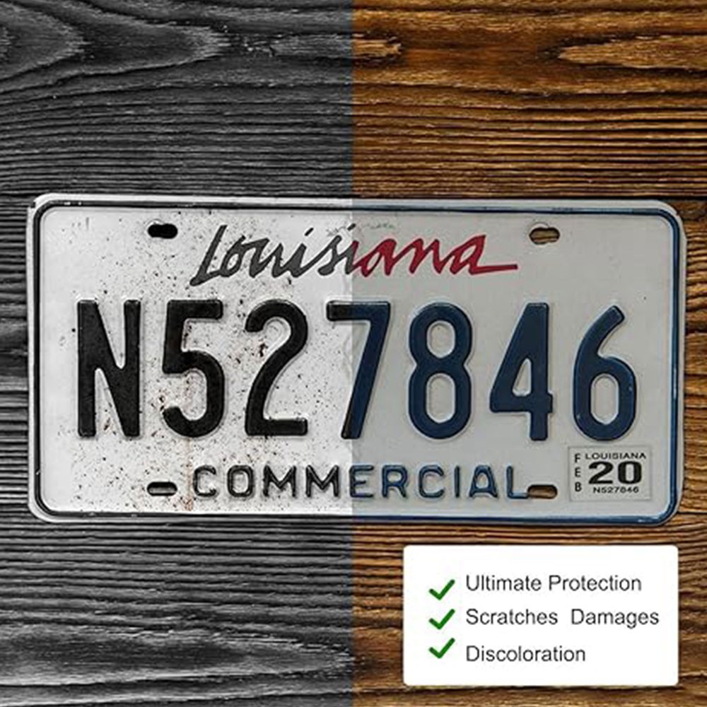 2 pack License Unbreakable Plate Front Rear Decors Auto Tag Trim Protector