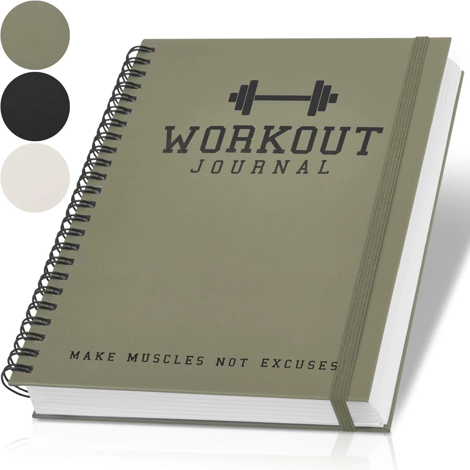 The Ultimate Fitness Journal for Tracking and Crushing Your Gym Army Green