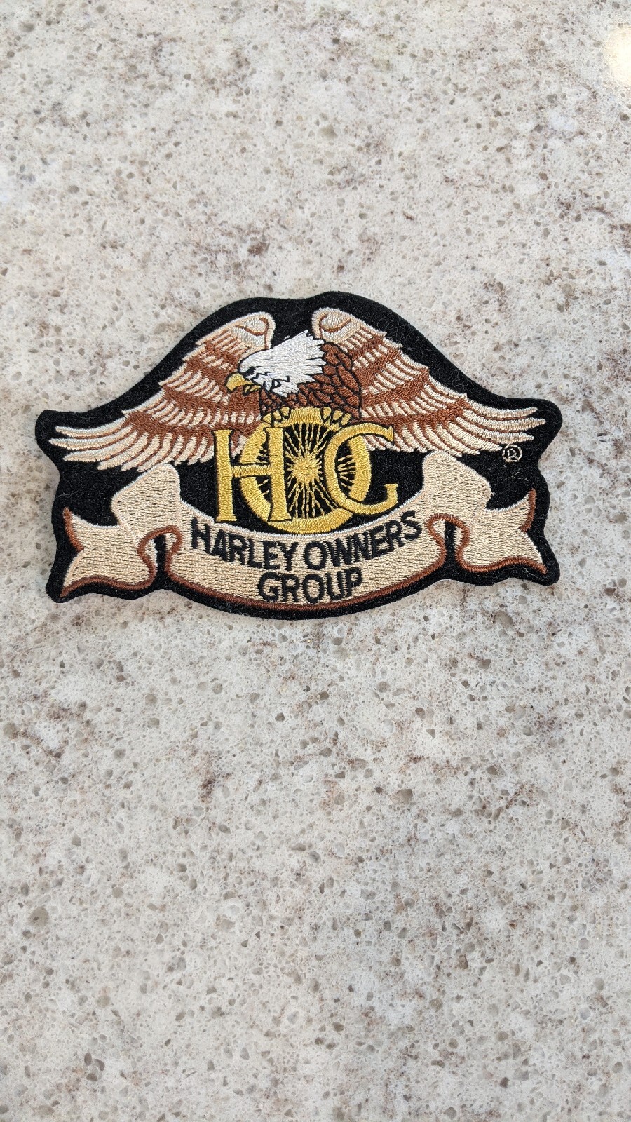 HOG - Harley Owners Group Patch Brown Eagle Gold Black