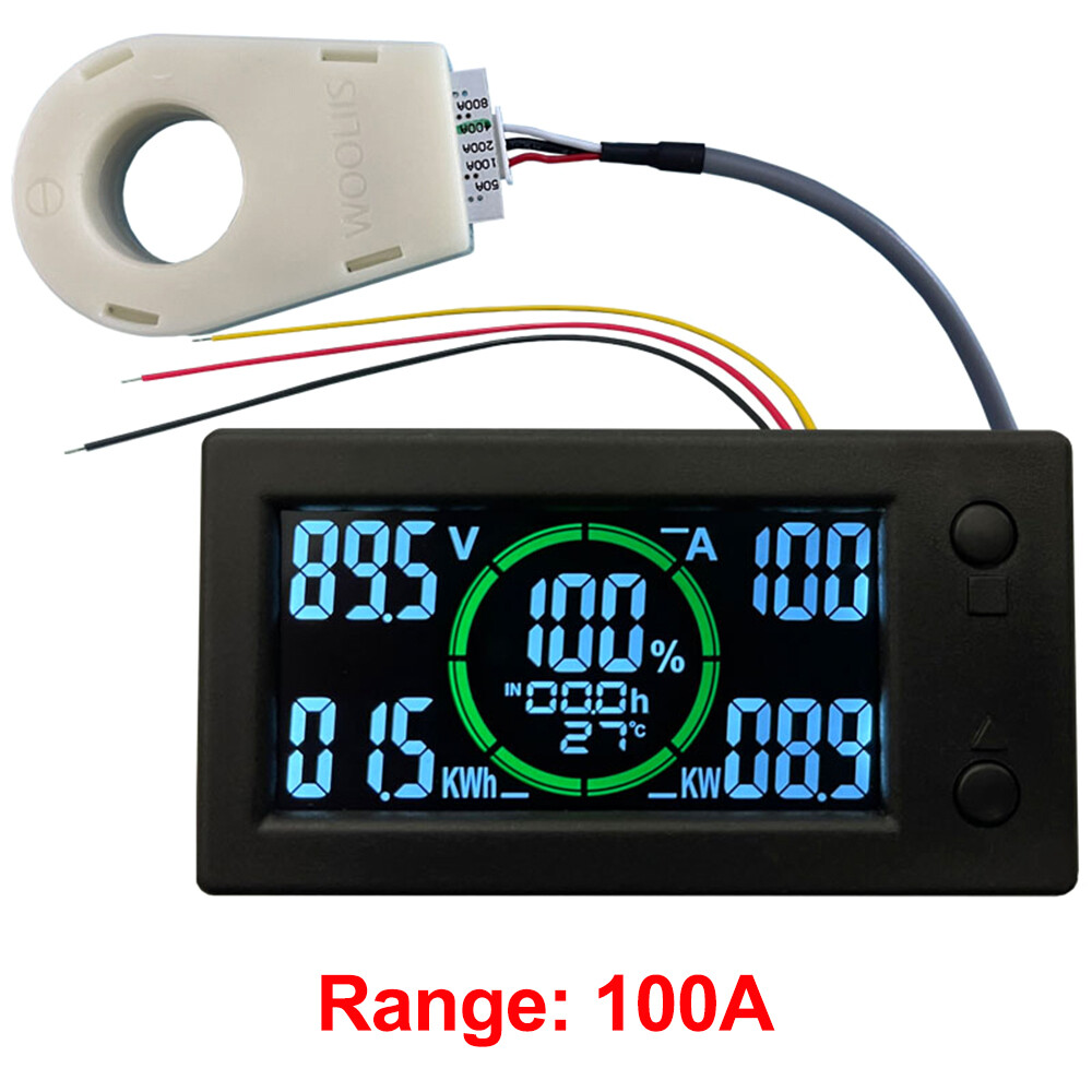 DC0-300V 50A/100A/200A/400A Bluetooth Voltage Current Power Energy Coulomb Meter