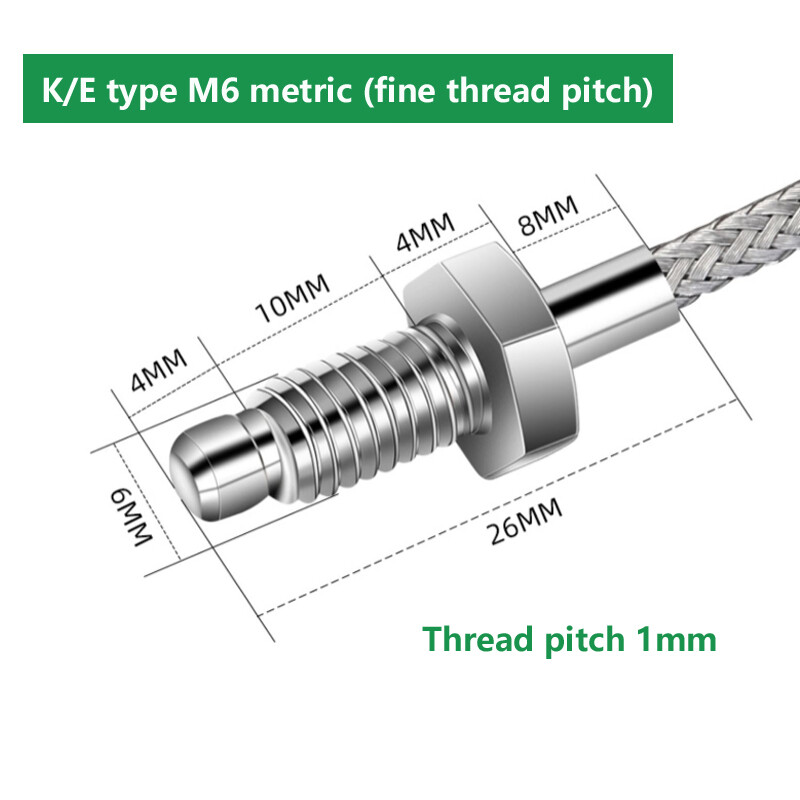 K E Type Thermocouple 0.5M-5M High Temperature Controller Sensor Probe 0-500℃
