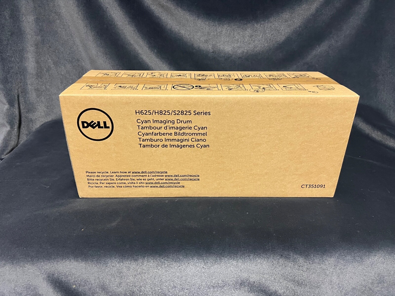 Dell H625 H825 S2825 Drum Toner Cartridge Cyan CT351091 CD7Y3 Genuine OEM