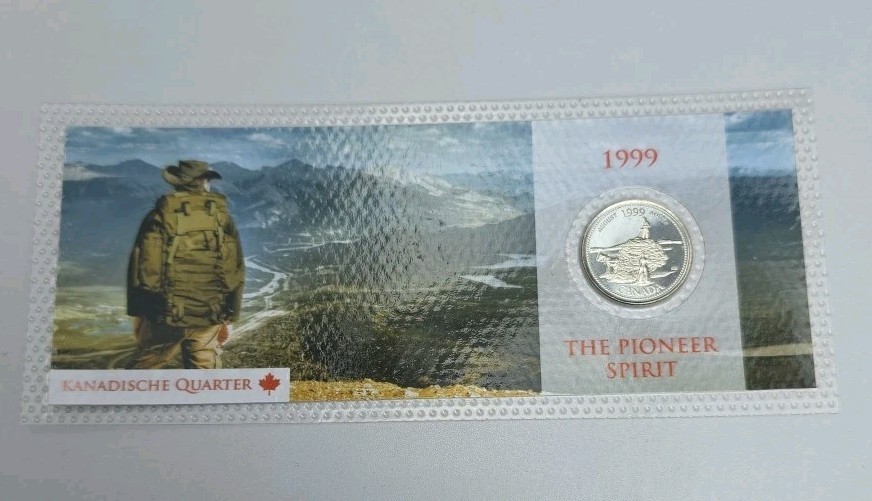 25 Cents 1999 The PIONEER SPIRIT Excellent Condition Coin CANADA