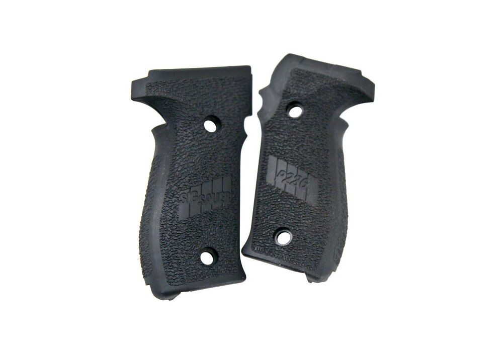 Sig Sauer P226 OEM Black Poly Grip Set Replacement w/ Screws - GRIP-226-BLKPOLY