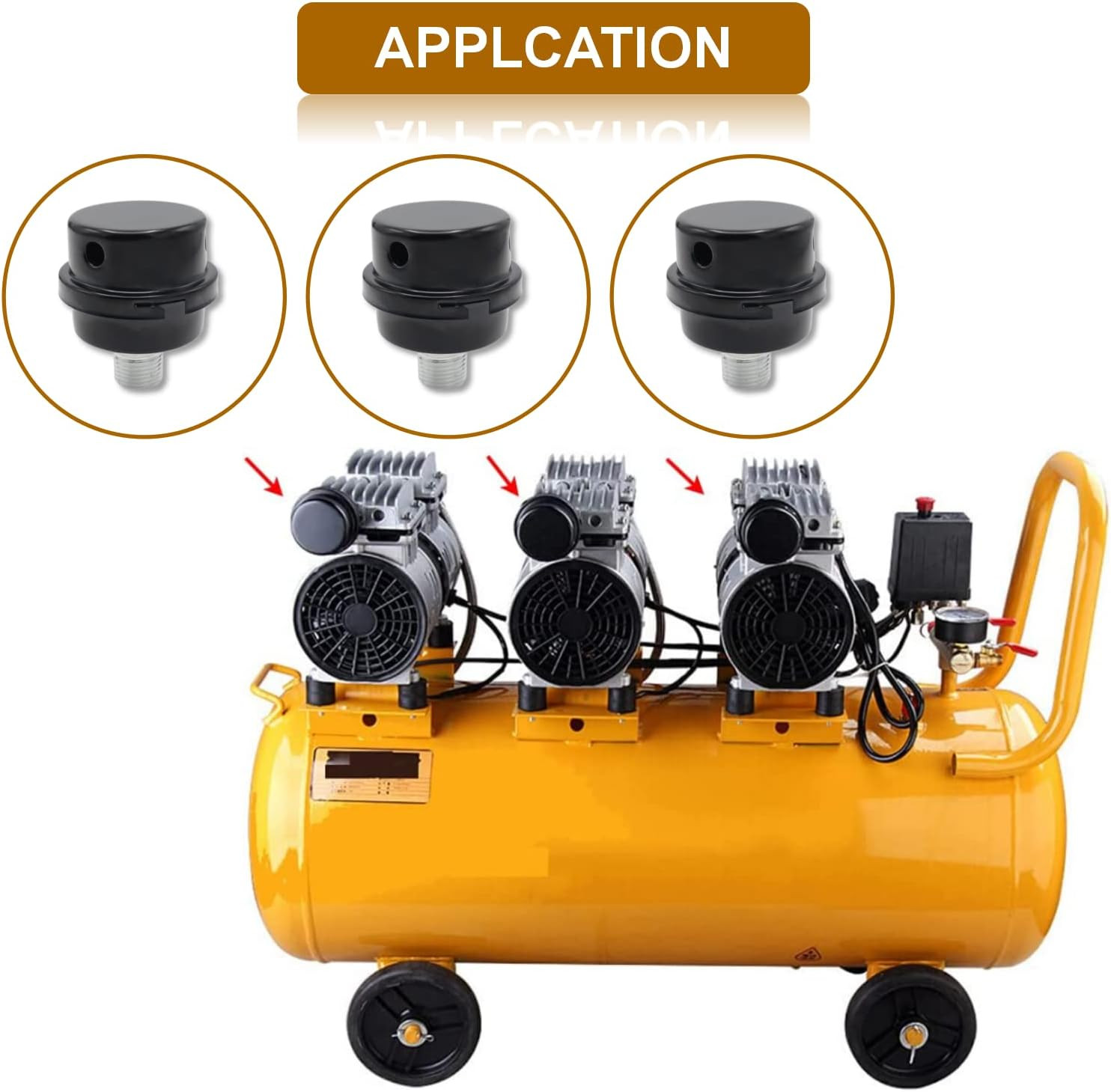 High-Quality 3/8 Air Compressor Silencer & Filter Replacement Kit Pack of 2