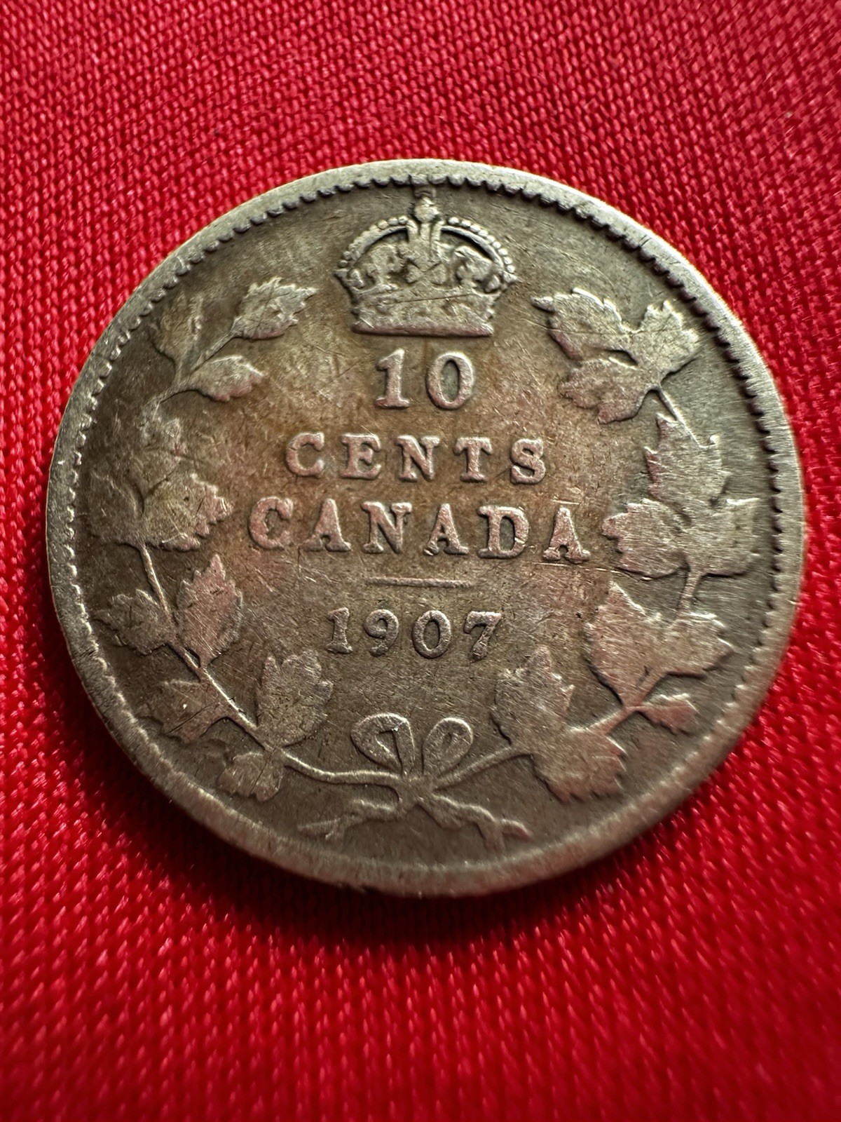 1907 silver coin Canada 10 Cents