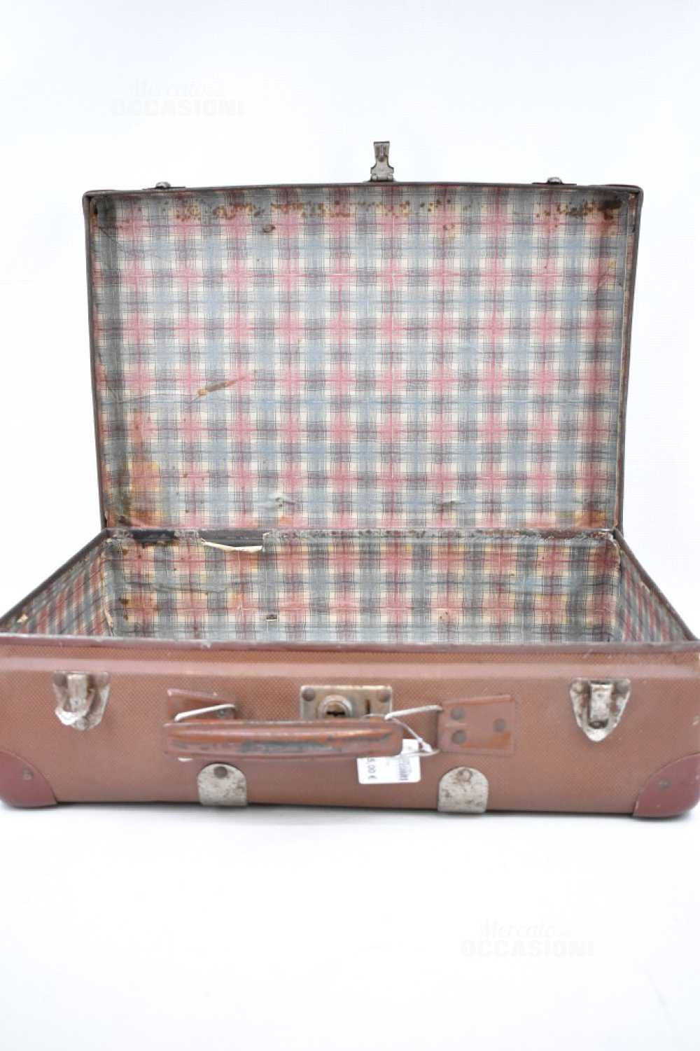 Vintage 1950s Hard Shell Suitcase 45x29x14cm