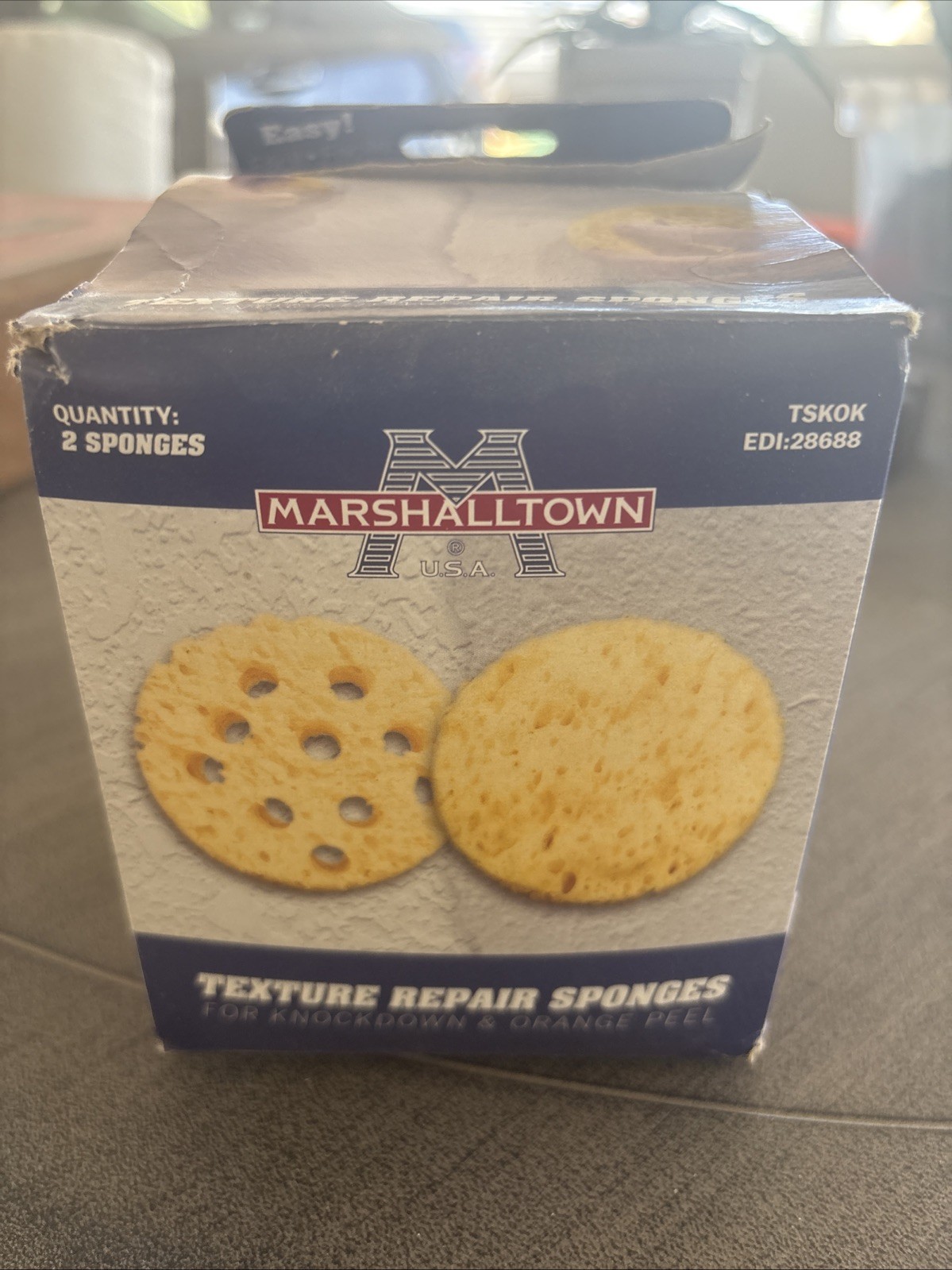 2 Knockdown Texture Sponges, DIY Painting Tools for Drywall and Ceiling Repair