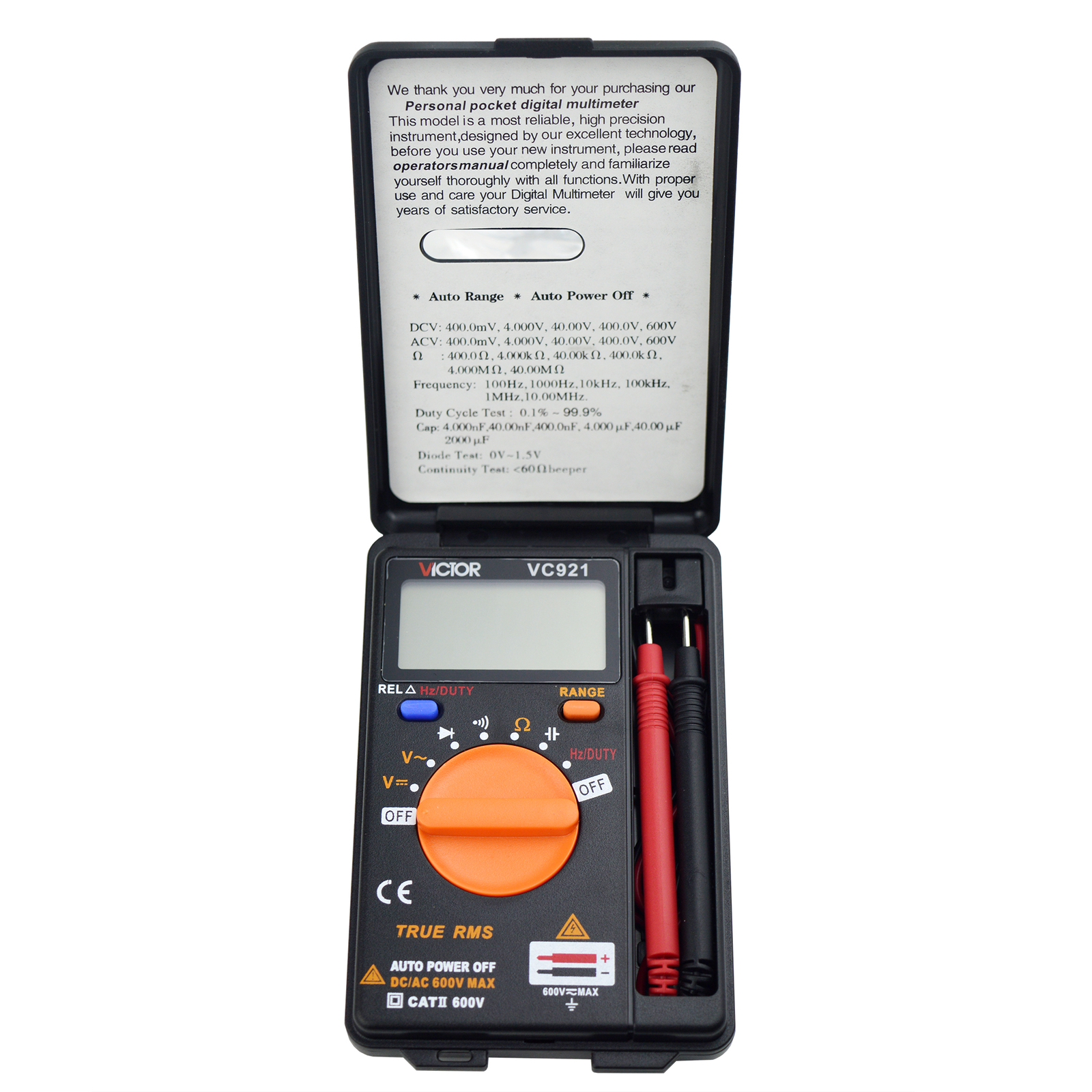 Victor VC921 DMM Integrated Personal Portable Mini Digital Multimeter in