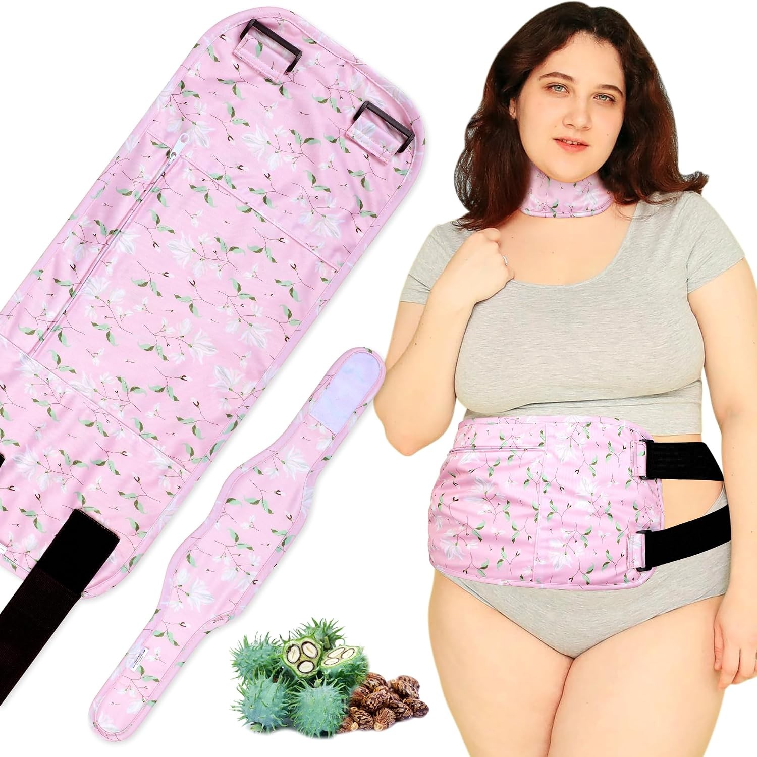 Plus Size Castor Oil Pack 2 Pcs Castor Oil Wrap Organic Cotton Reusable Kit Orga