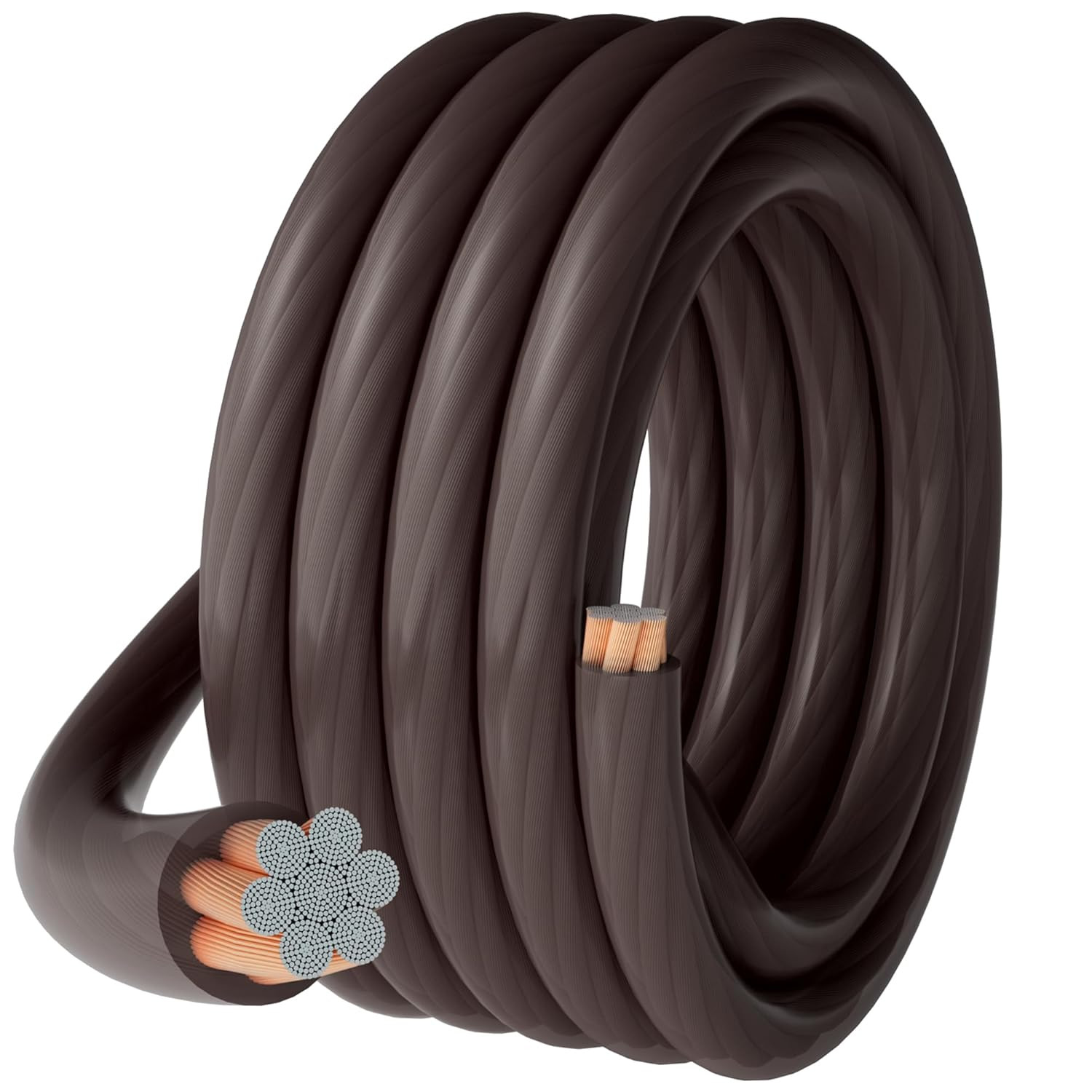 4 Gauge 4 AWG 15 Ft Black Power/Ground Wire Cable, True Spec Transparent Flex...