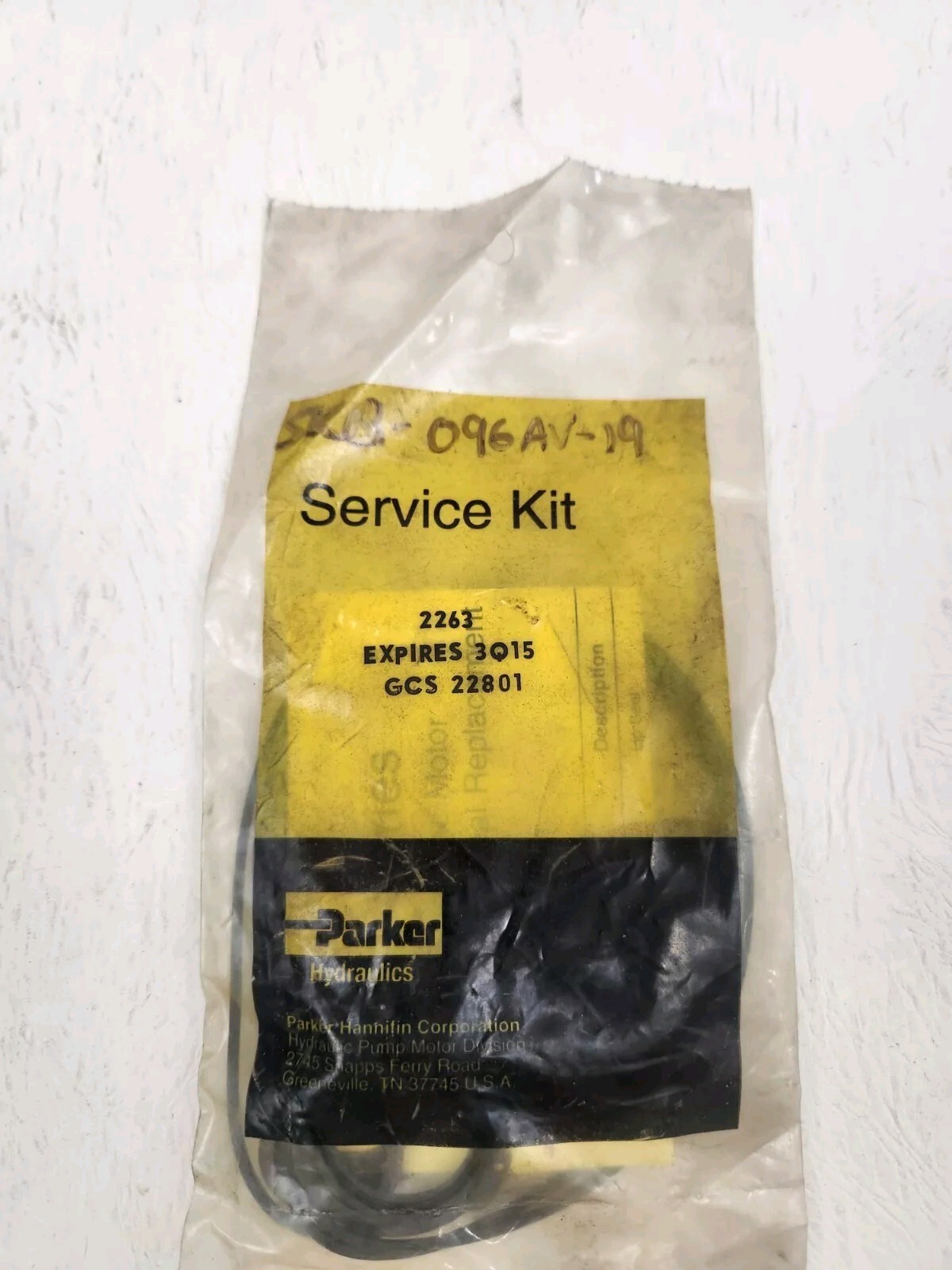 PARKER 2263 110A Seal Kit Expired 3/15