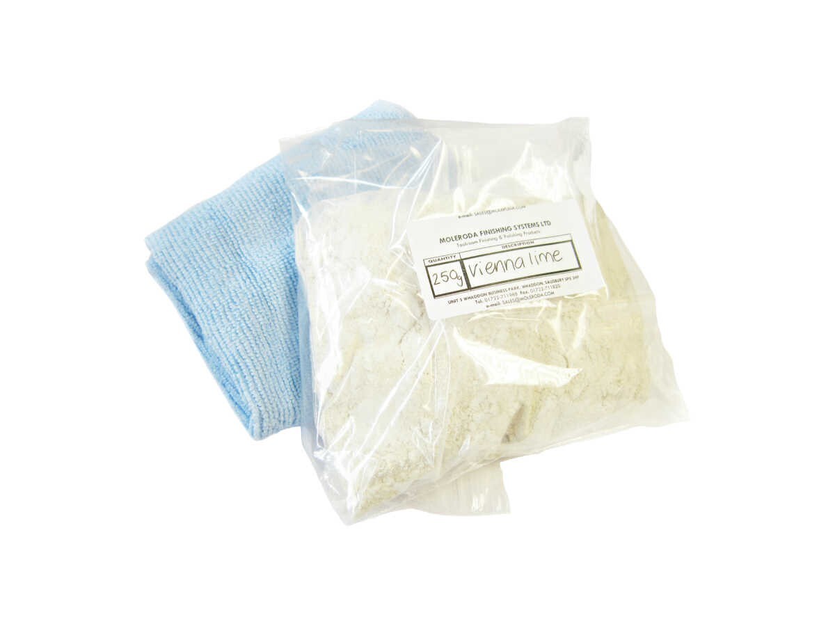 VIENNA LIME (250g) & POLISHING CLOTH FOR METAL CLEANING- FOR THE FINAL FINISH