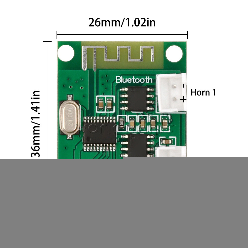 DC3.3-5V Bluetooth Audio Power Amplifier Board 3W*2 Voice Broadcast Module New