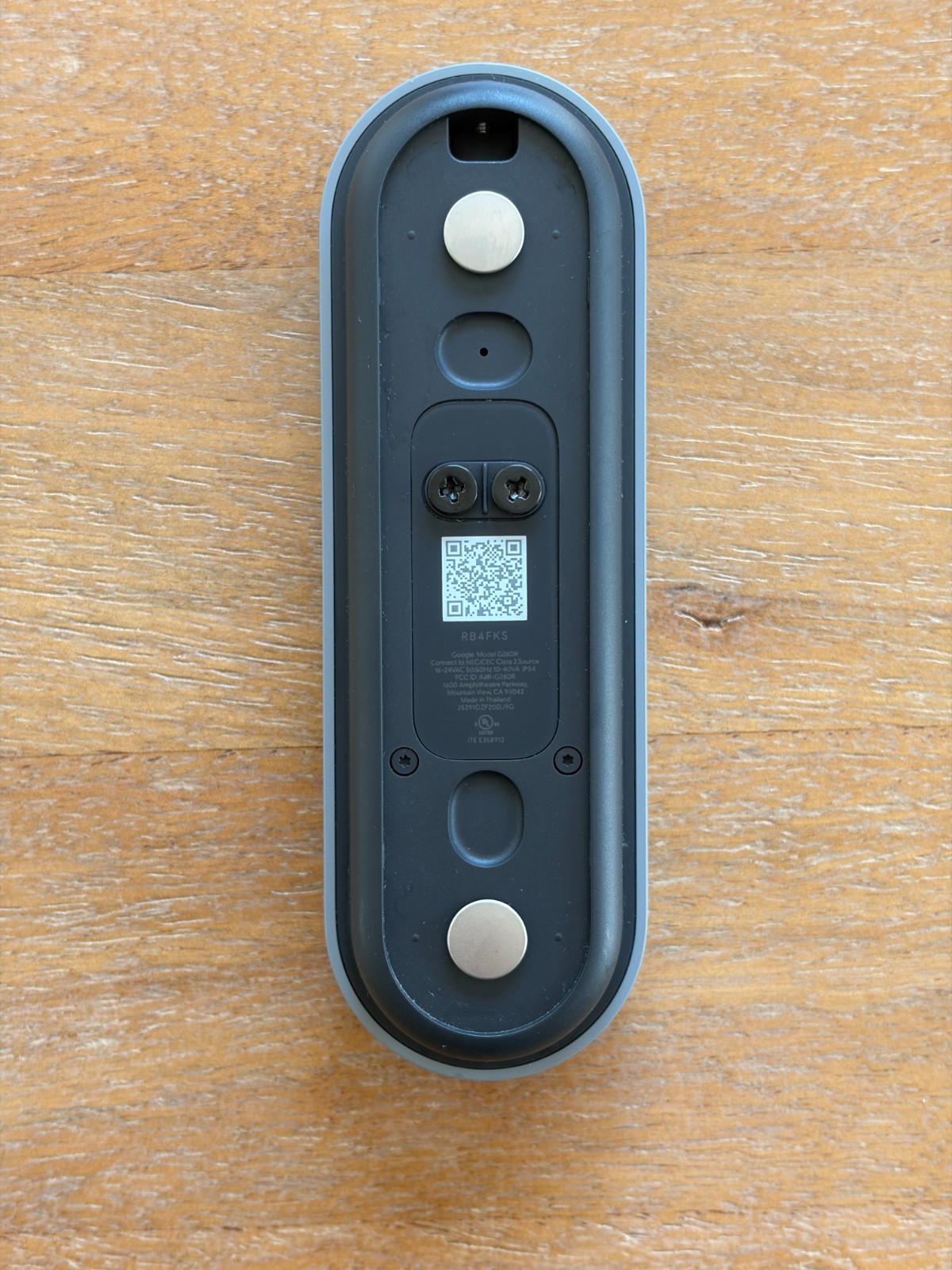 Google Nest Doorbell 2nd Gen Wired - Ash