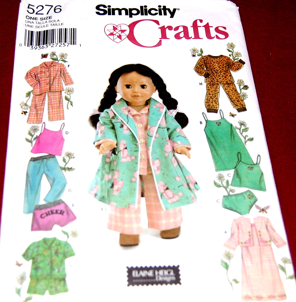 McCalls Pattern # 5064 - Girl 18" Doll Clothes - Tops, Pants, And More - NEW
